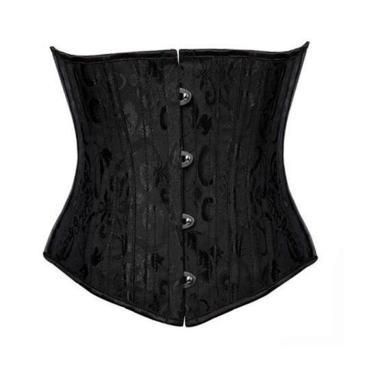 BUSTIER CORSET A LACET SOUS POITRINE TISSU JACQUARD