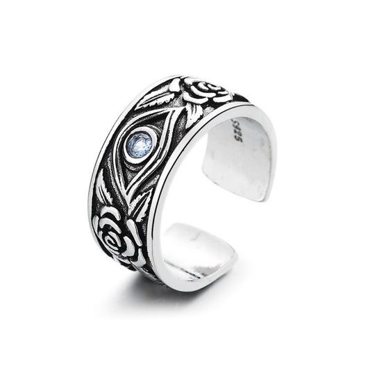 BAGUE OEIL D HORUS EN ARGENT 925