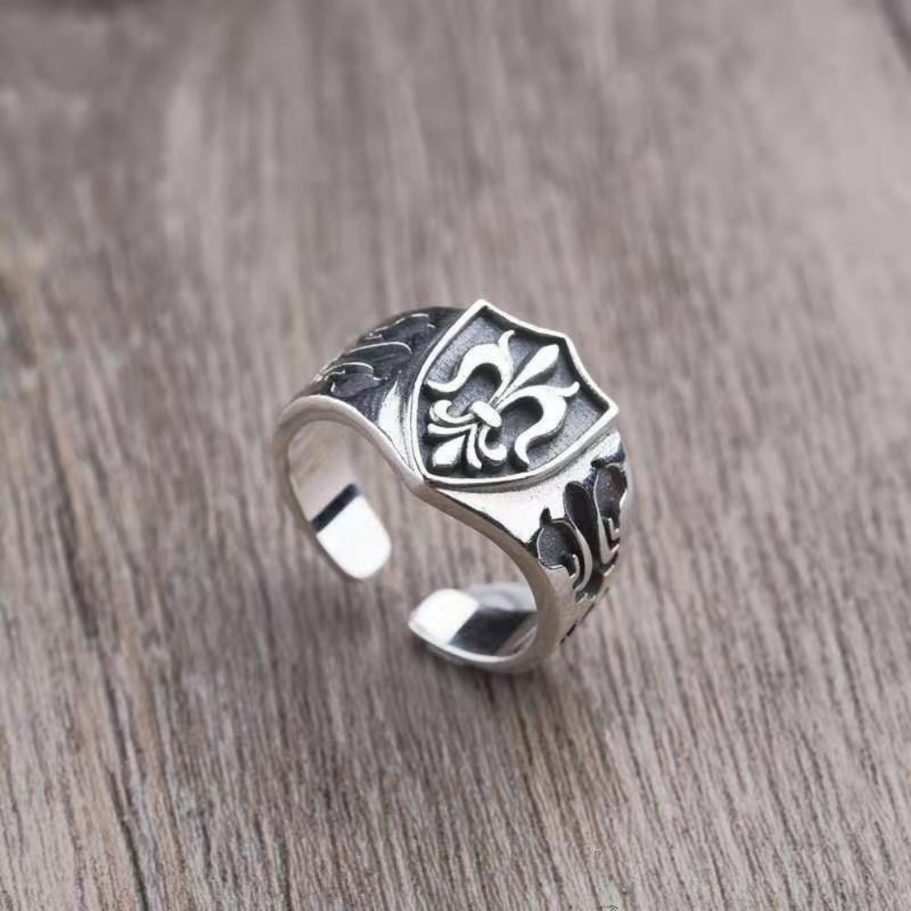 BAGUE ANCRE FLEUR VINTAGE