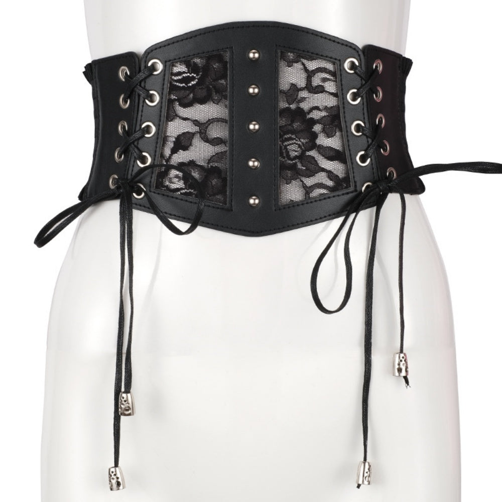 SERRE TAILLE LARGE RETRO RUBAN PUNK