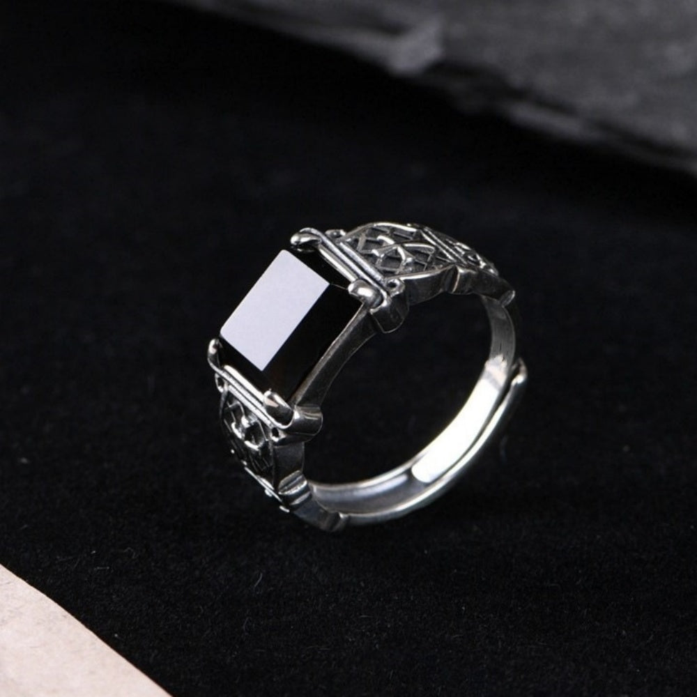 BAGUE PIERRE NOIR