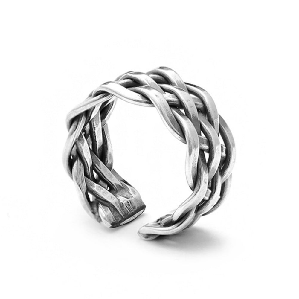 BAGUE TRESSE EN ARGENT 925