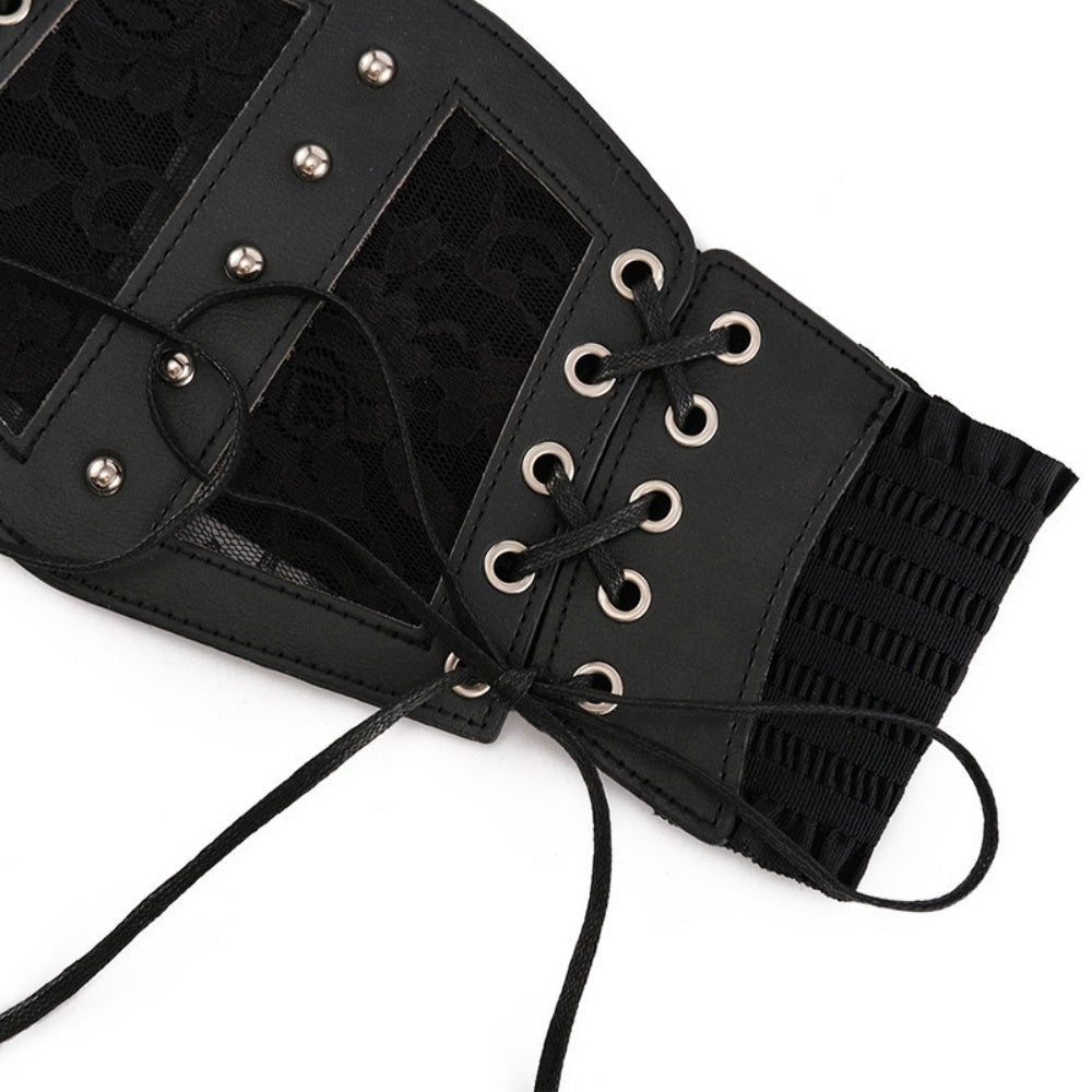 SERRE TAILLE LARGE RETRO RUBAN PUNK