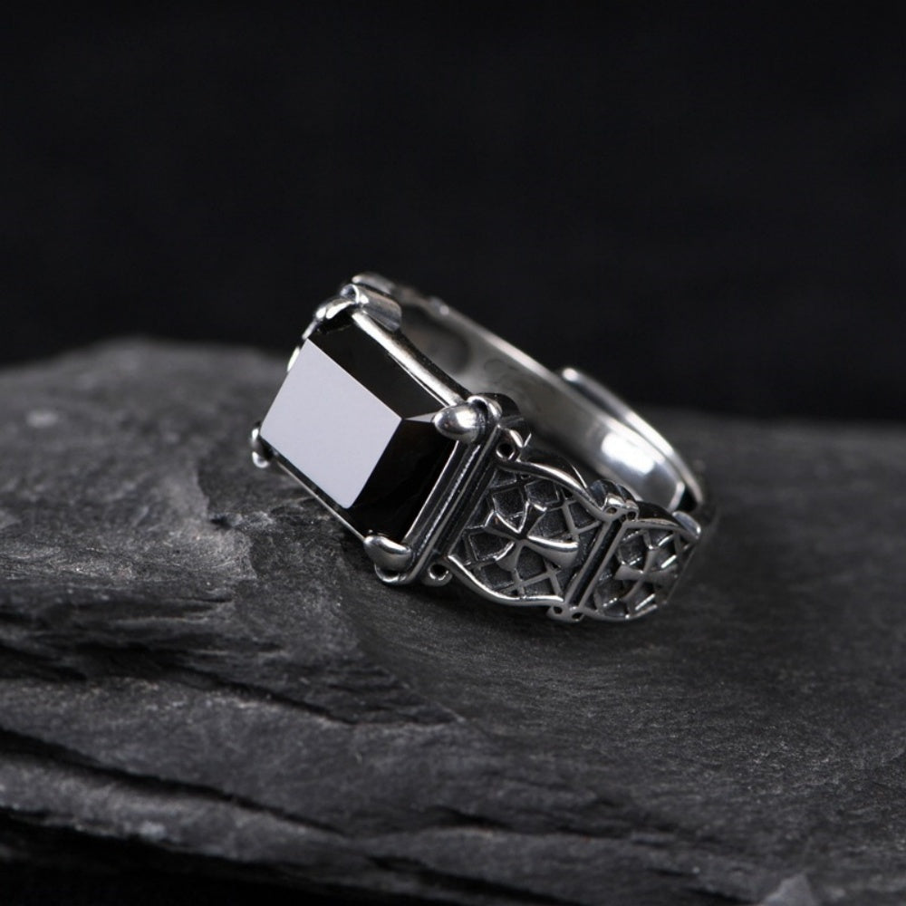 BAGUE PIERRE NOIR