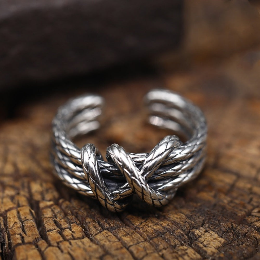 JOLIE BAGUE CORDON TISSAGE
