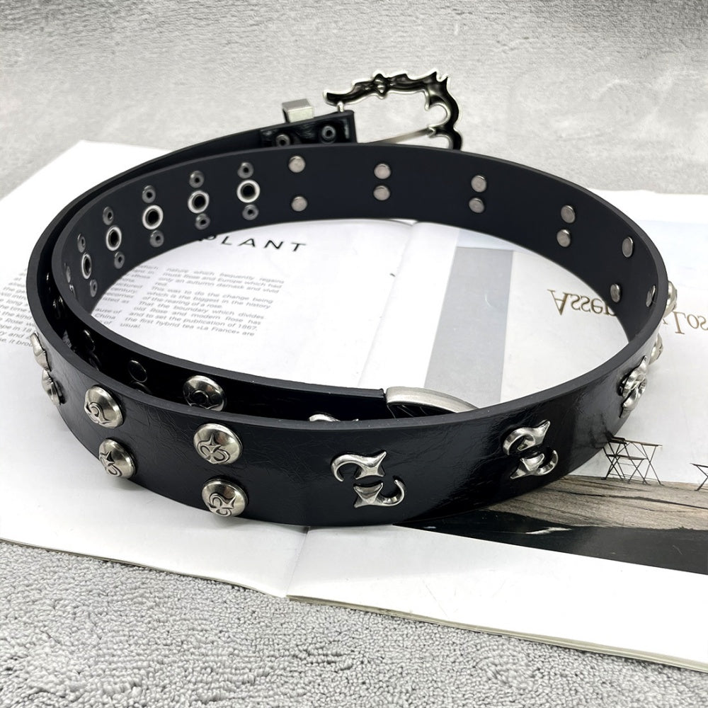 CEINTURE GOTHIQUE PUNK CLOUTE NOIR