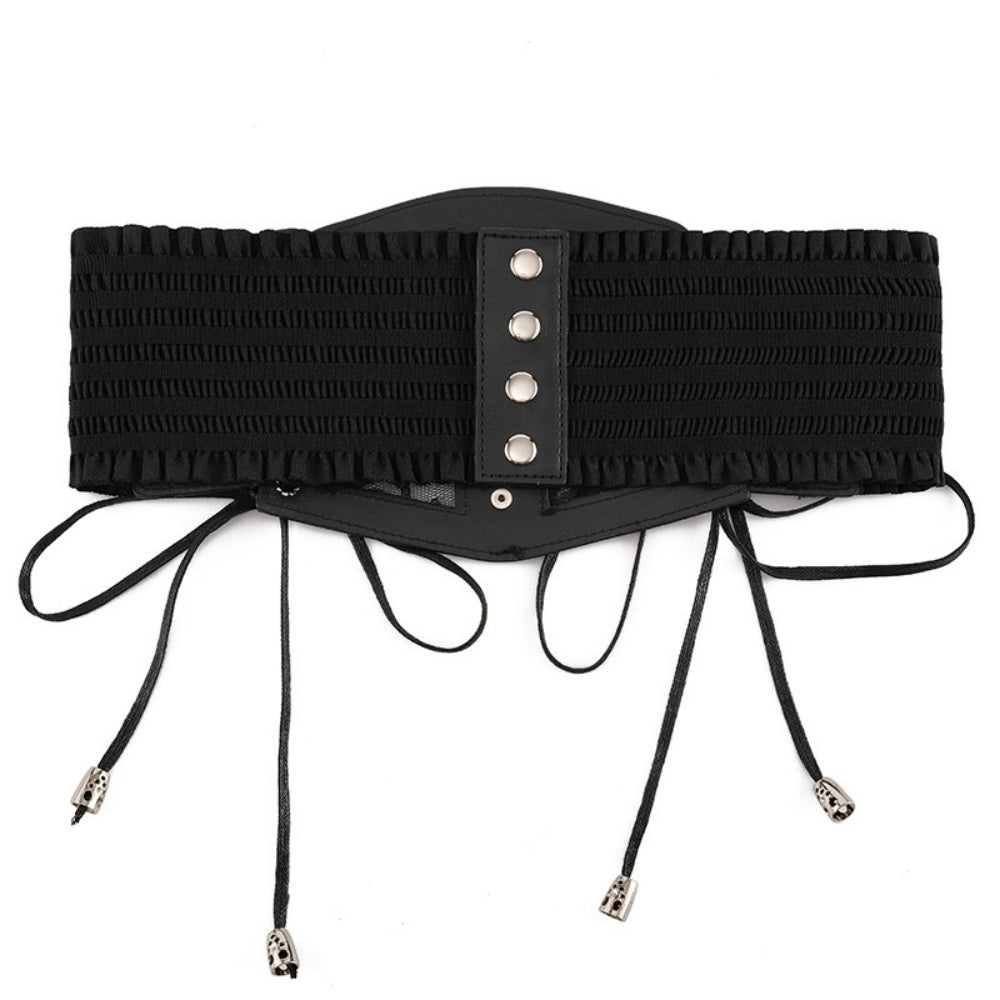 SERRE TAILLE LARGE RETRO RUBAN PUNK