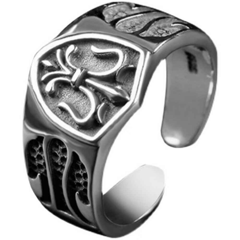 BAGUE ANCRE FLEUR VINTAGE