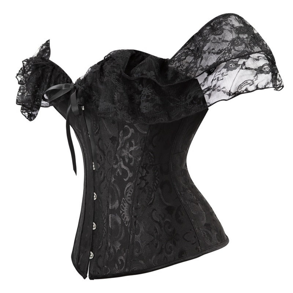 CORSET BUSTIER DENTLLE NOIR