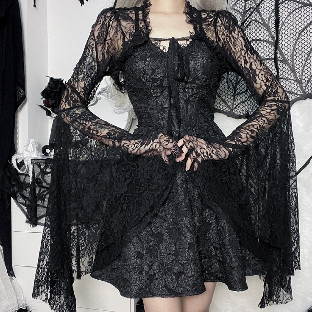BOLERO RESILLE MANCHES LONGUES DENTELLE
