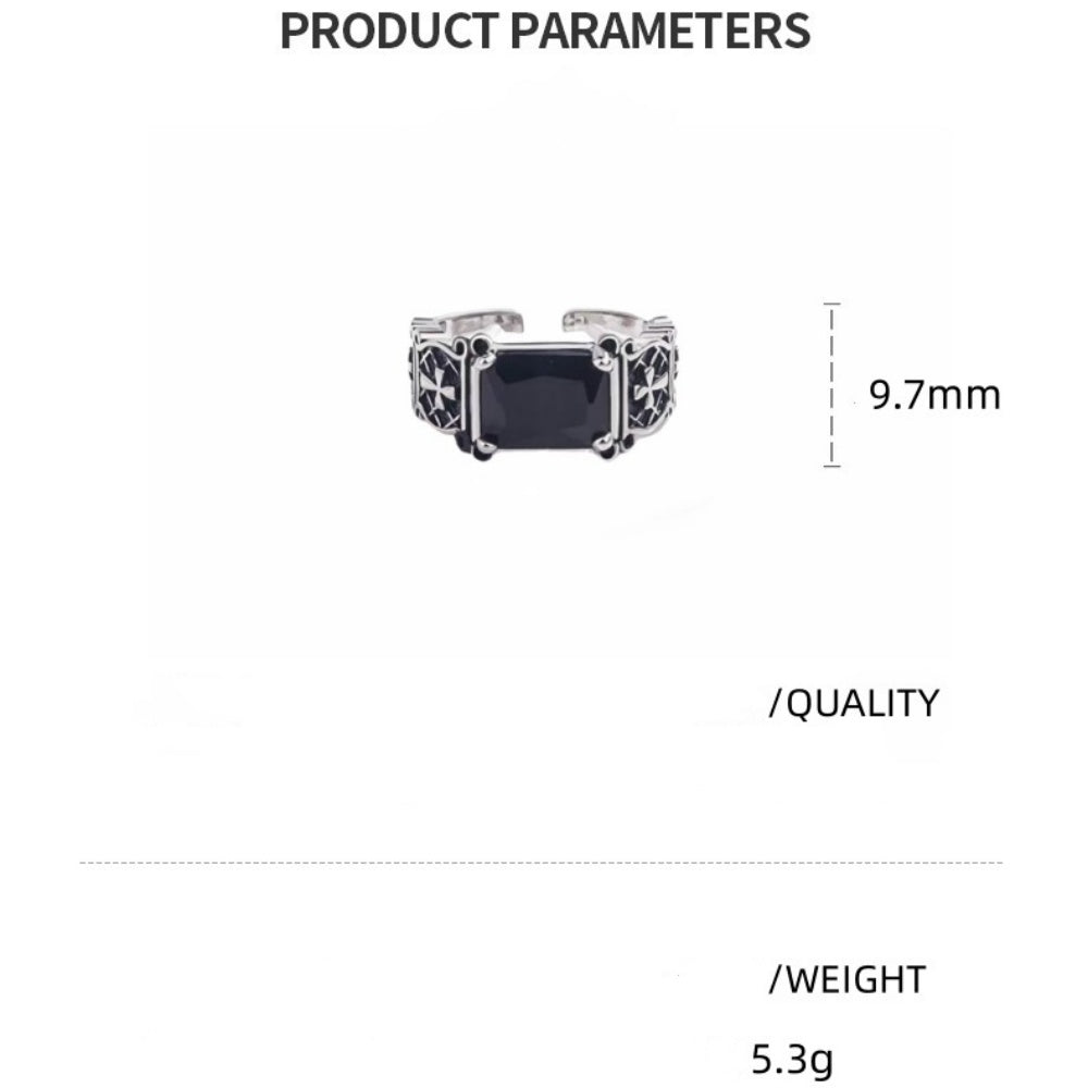 BAGUE PIERRE NOIR