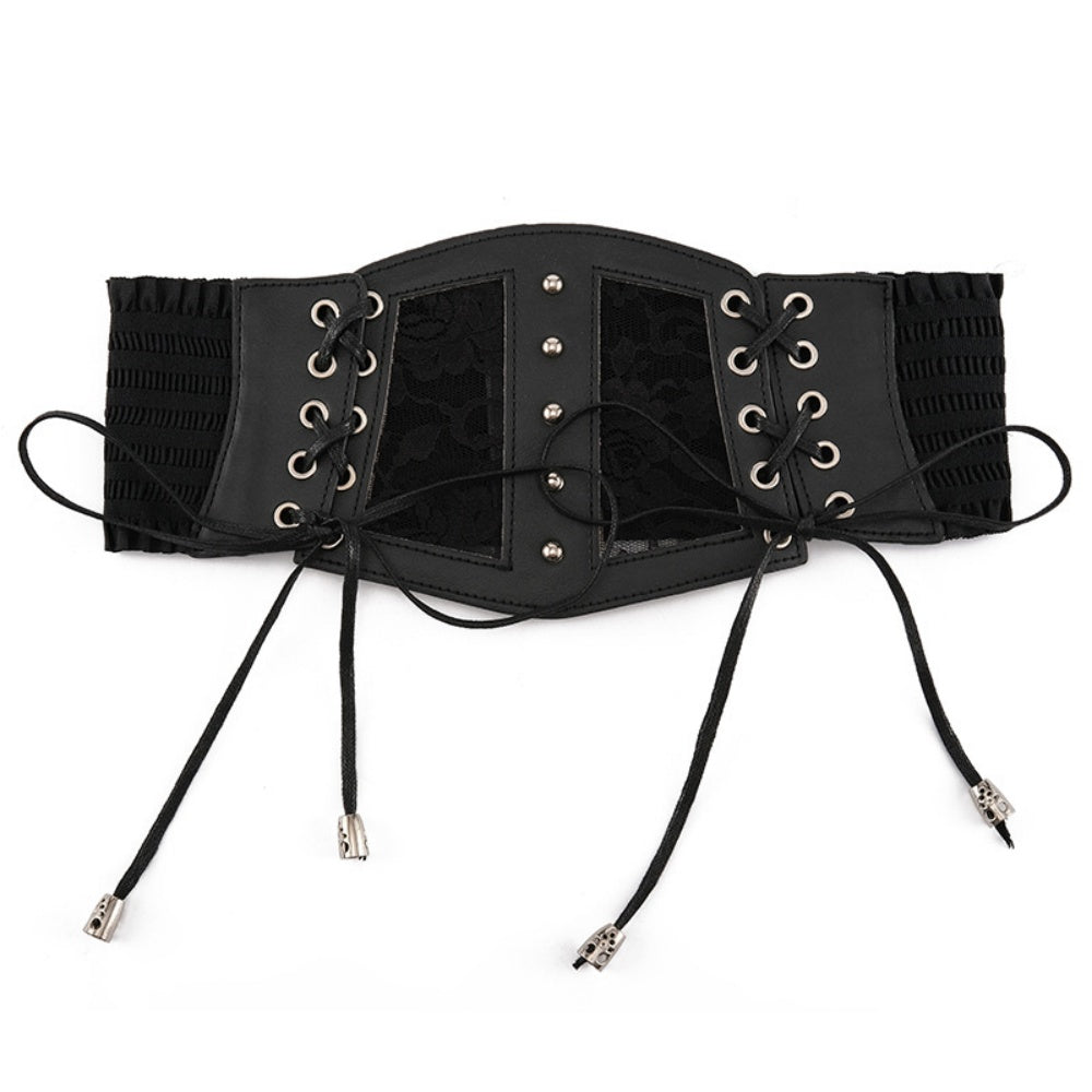 SERRE TAILLE LARGE RETRO RUBAN PUNK