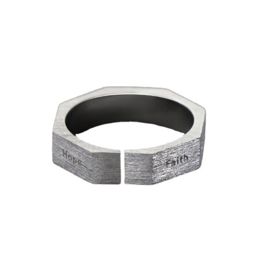 BAGUE SEPT VERTUS EN ARGENT 925