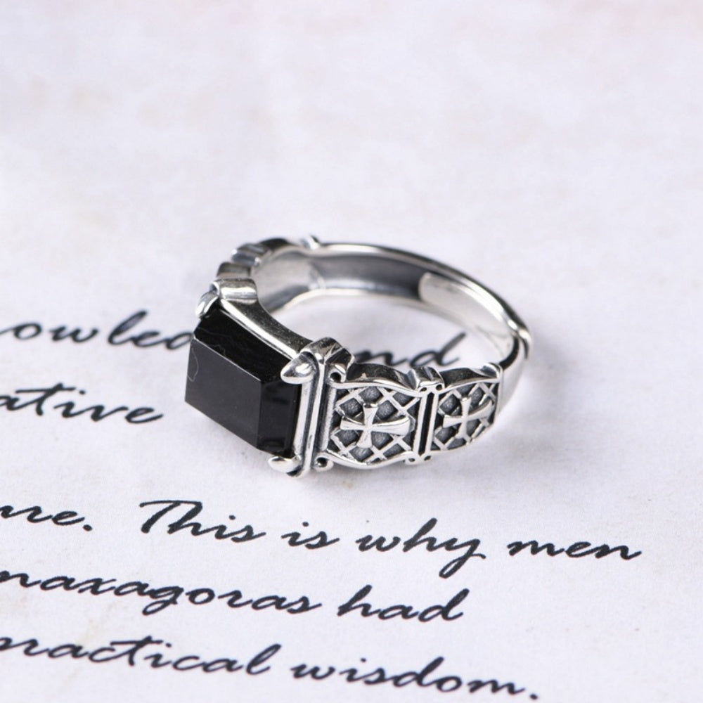 BAGUE PIERRE NOIR