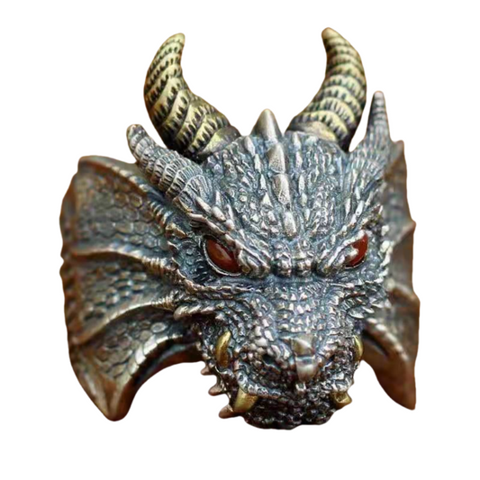 BAGUE DRAGON EN ACIER INOXYDABLE