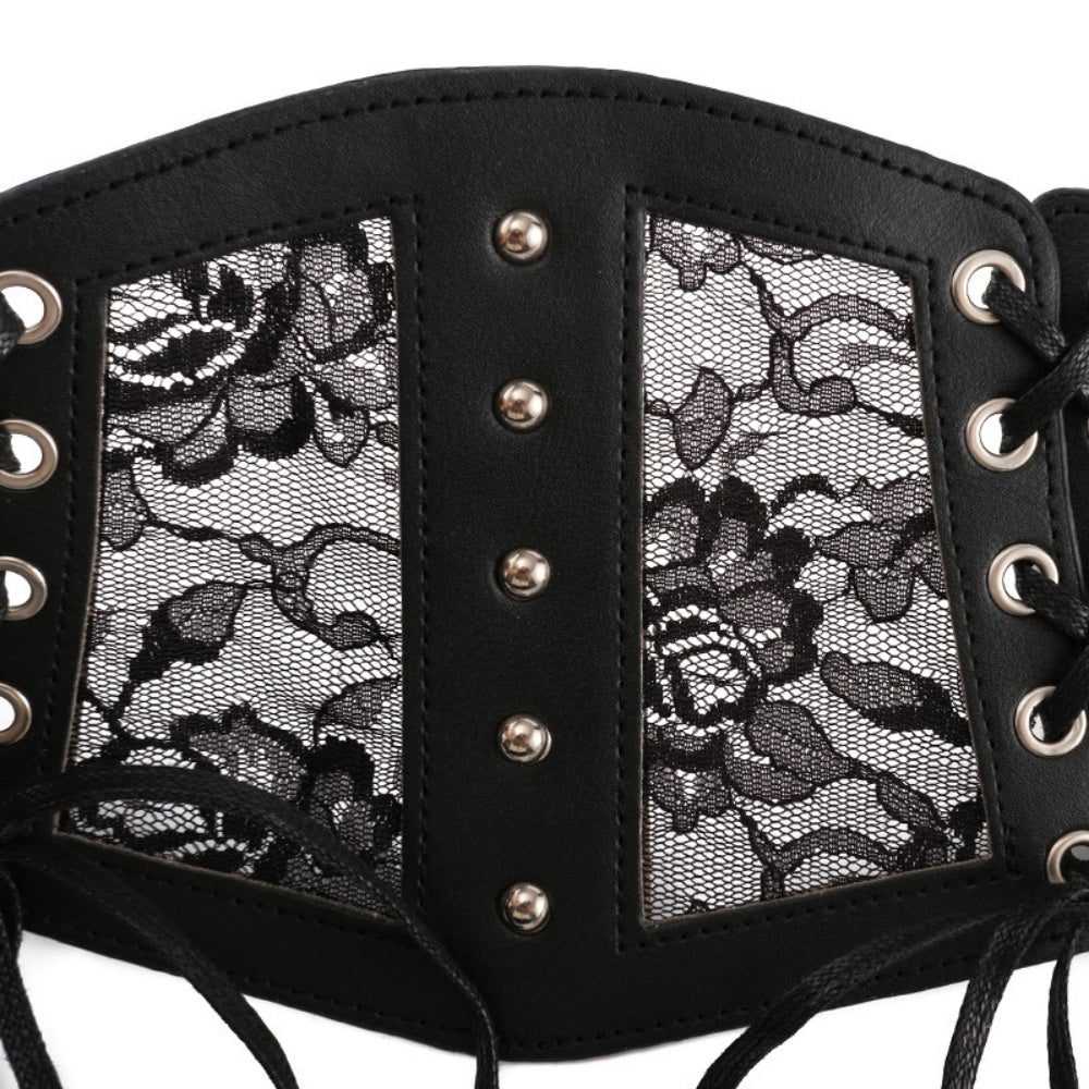 SERRE TAILLE LARGE RETRO RUBAN PUNK