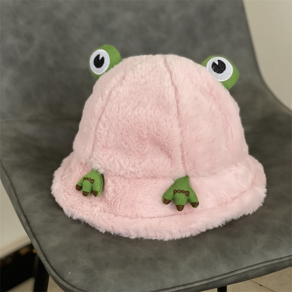 CHAPEAU GRENOUILLE ROSE PLIABLE