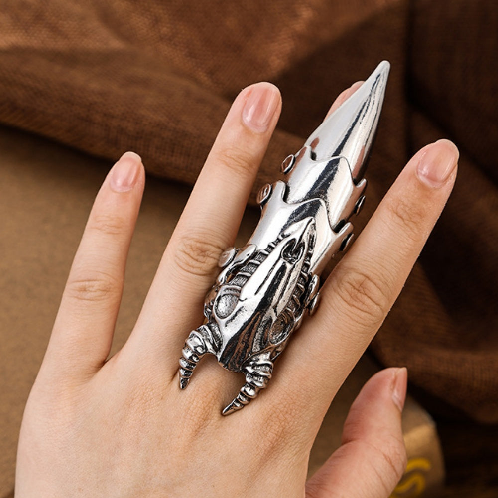 BAGUE ARMURE ARTICULEE CORNE