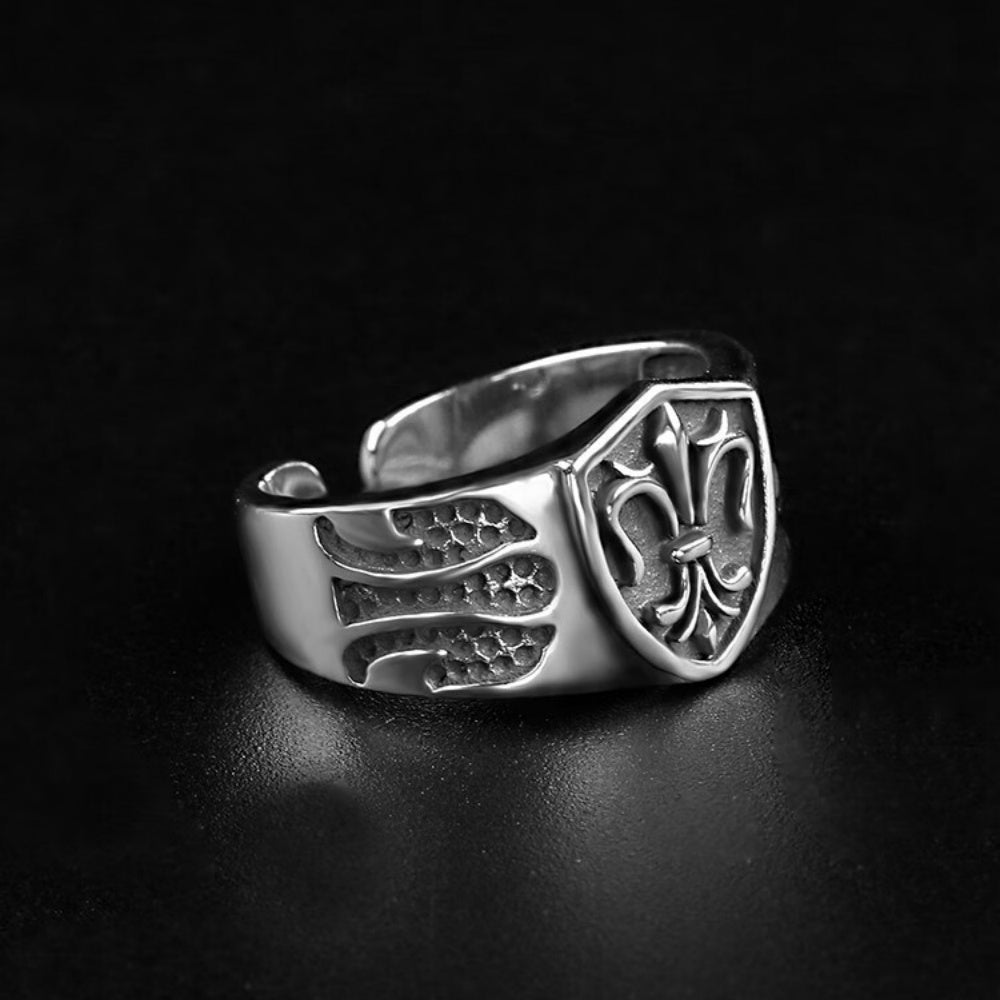 BAGUE ANCRE FLEUR VINTAGE