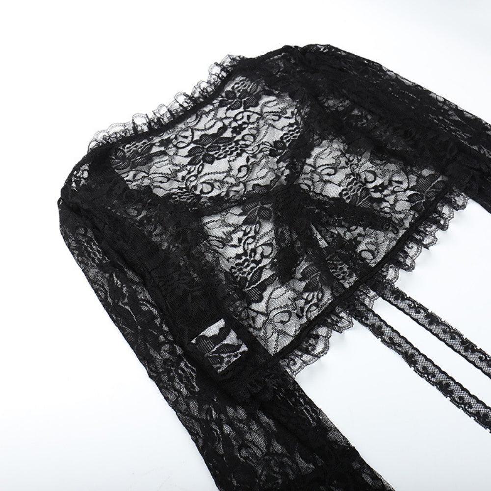 BOLERO RESILLE MANCHES LONGUES DENTELLE