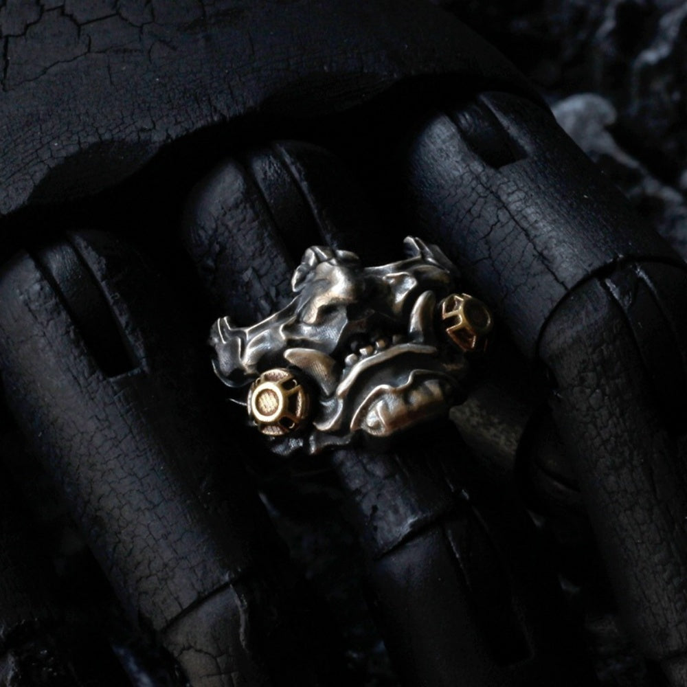 BAGUE UNI STEAMPUNK EN CUIVRE