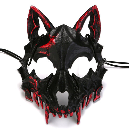 DEMI MASQUE PLASTIQUE LOUP HORREUR