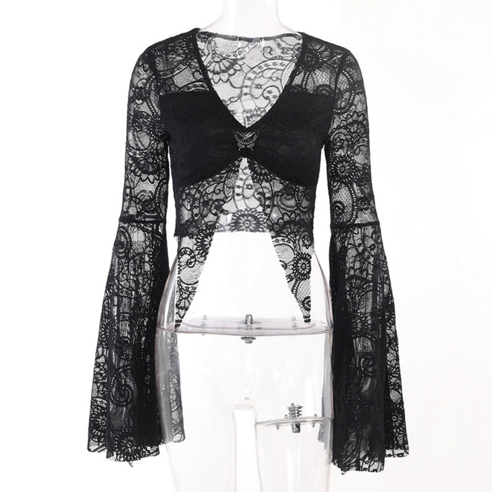 BOLERO RESILLE MANCHES LONGUES DENTELLE