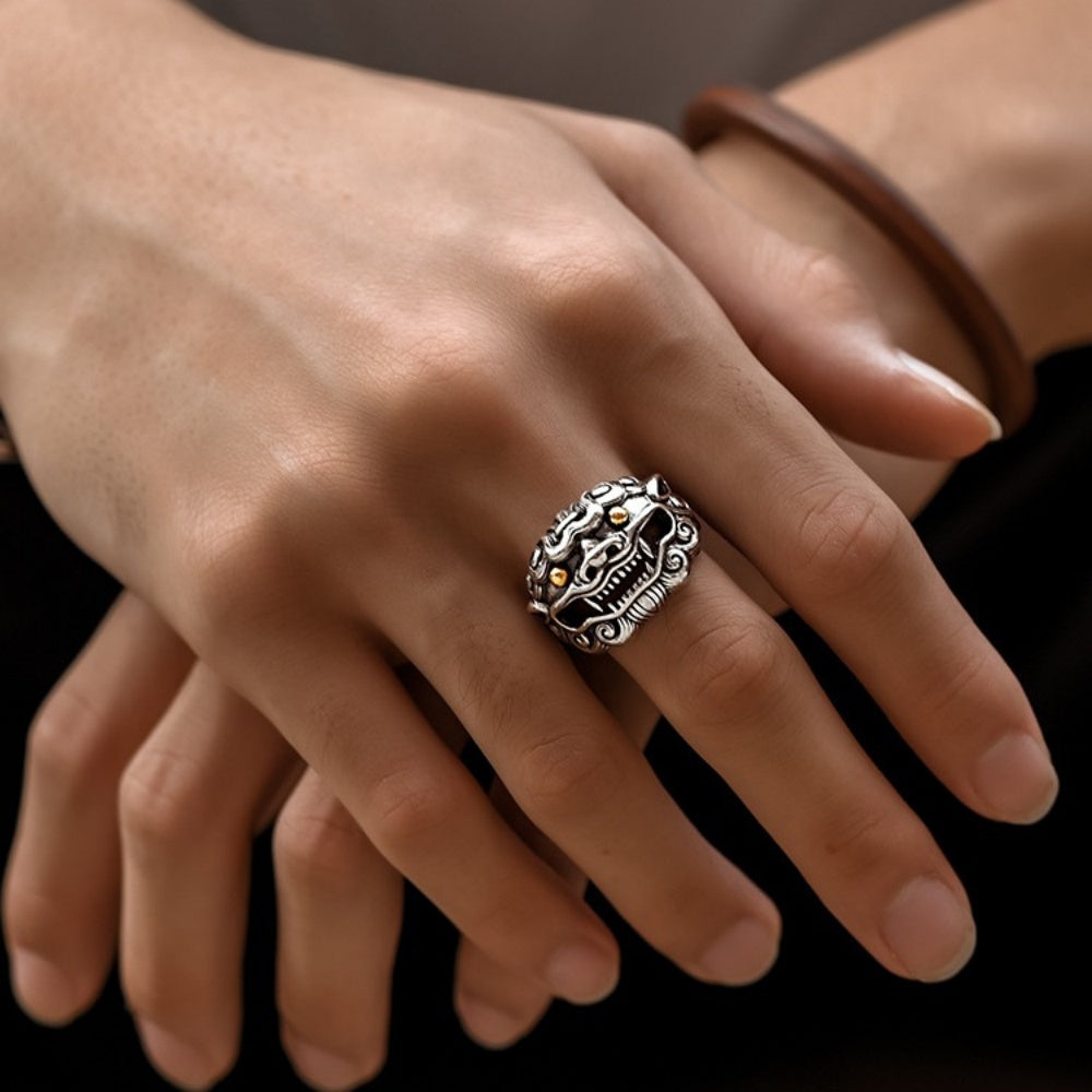 BAGUE TETE LION
