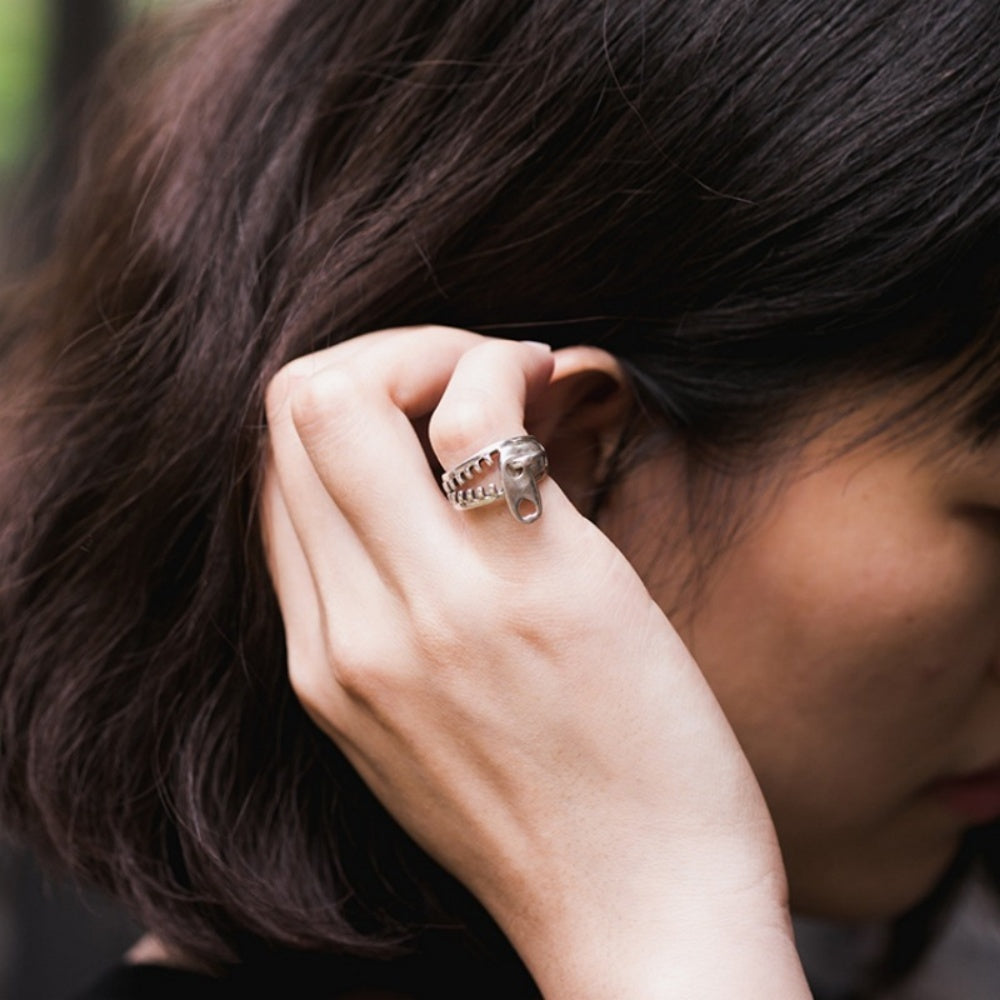 BAGUE ZIP ACIER