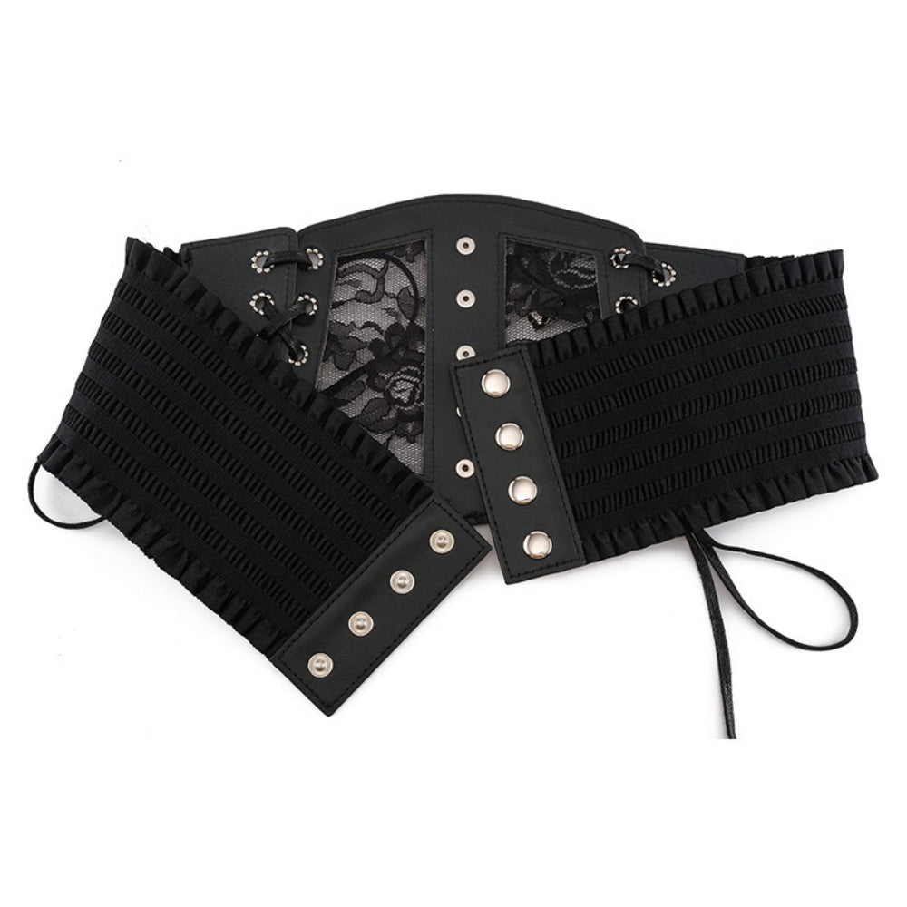 SERRE TAILLE LARGE RETRO RUBAN PUNK