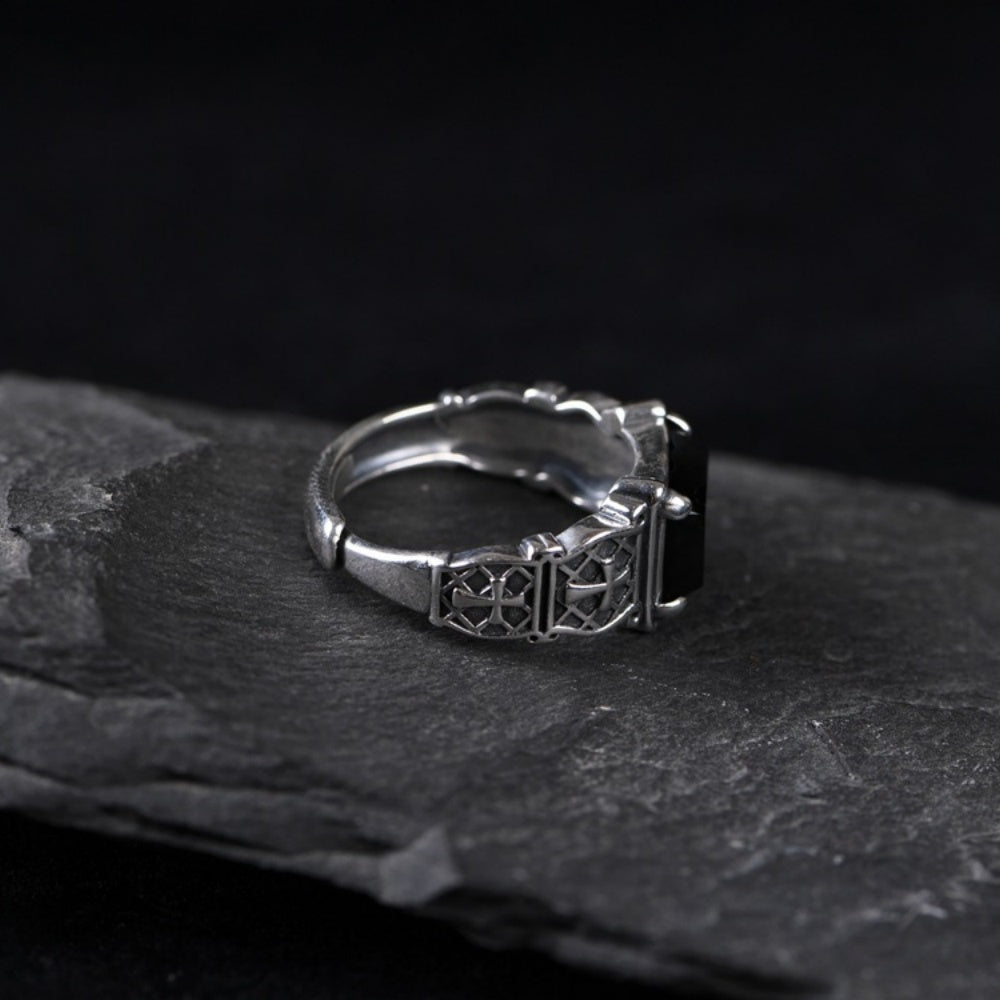BAGUE PIERRE NOIR