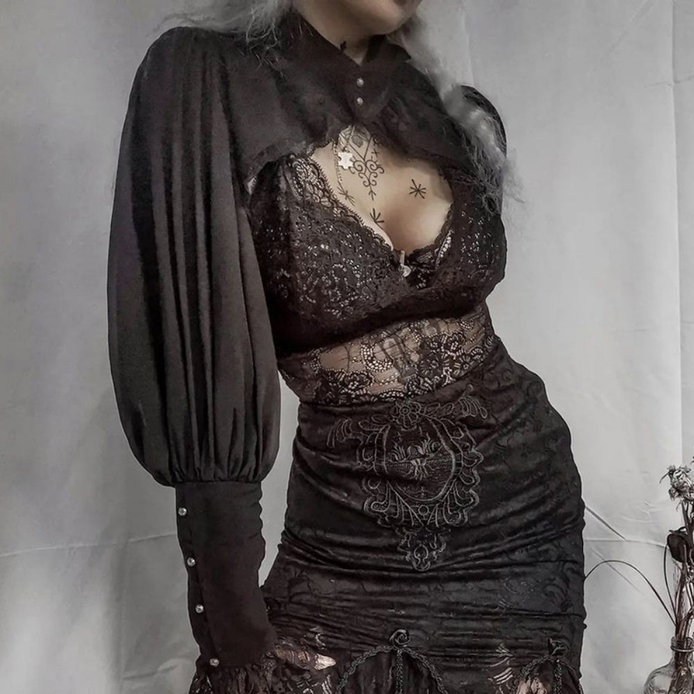BOLERO MANCHES LONGUES DENTELLE