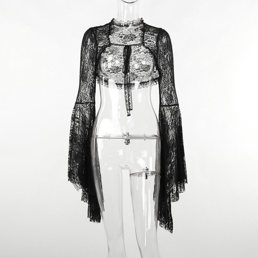 BOLERO RESILLE MANCHES LONGUES DENTELLE