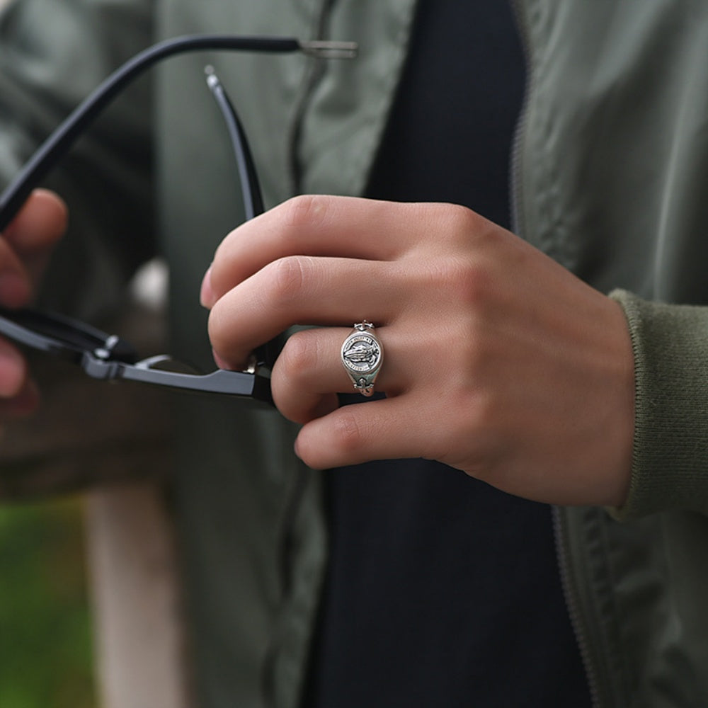 BAGUE MAIN PRIERE EN ARGENT 925