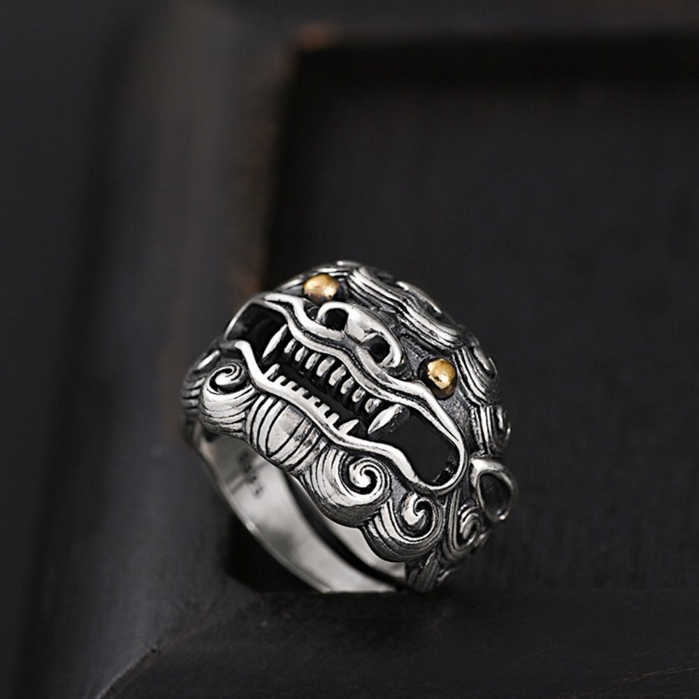 BAGUE TETE LION