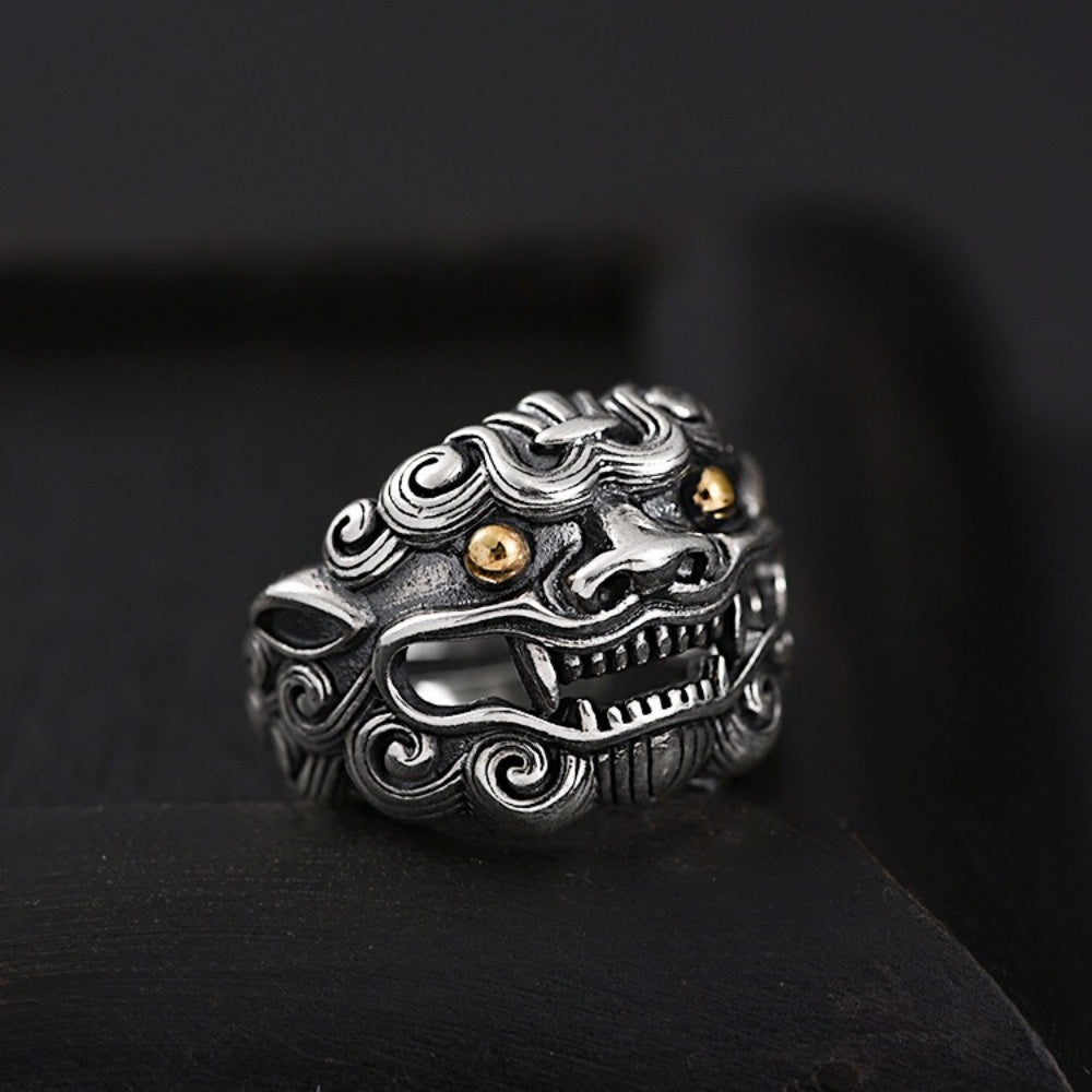 BAGUE TETE LION