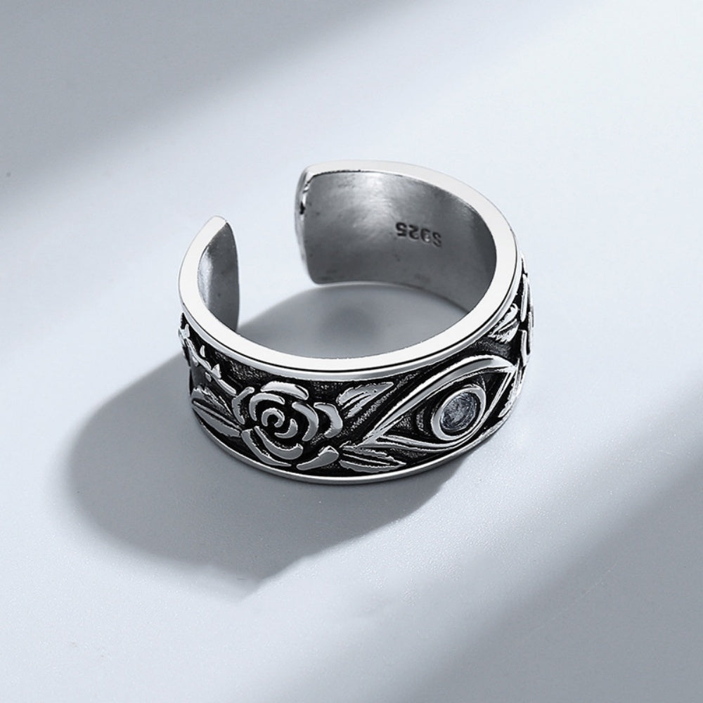 BAGUE OEIL D HORUS EN ARGENT 925