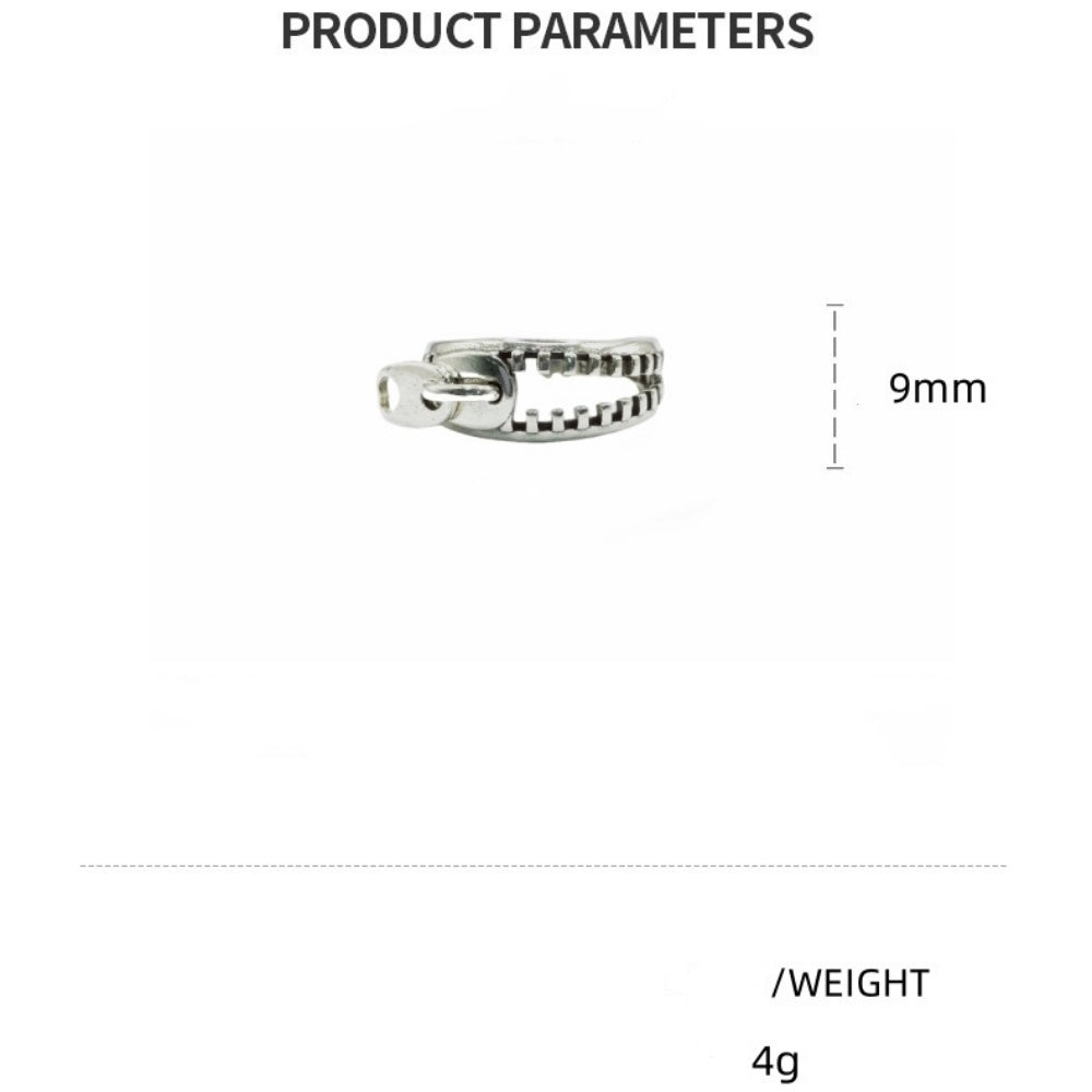 BAGUE ZIP ACIER