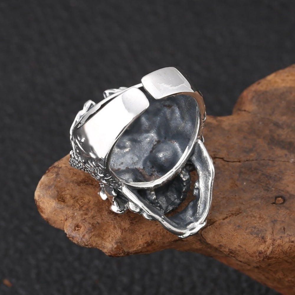 BAGUE CRANE GOTH EN ARGENT 925