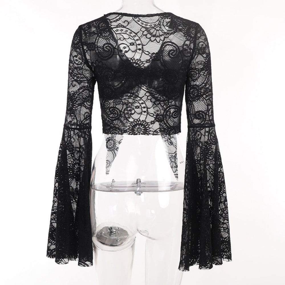BOLERO RESILLE MANCHES LONGUES DENTELLE