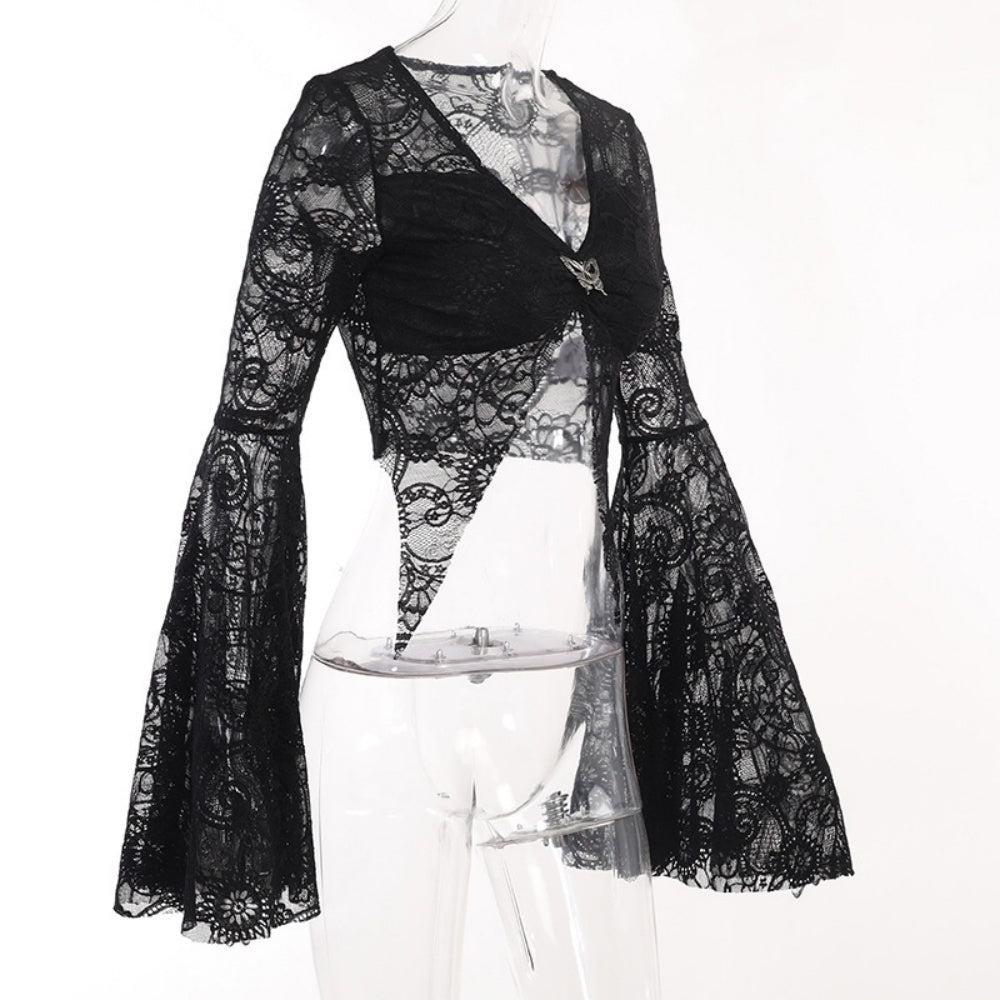 BOLERO RESILLE MANCHES LONGUES DENTELLE