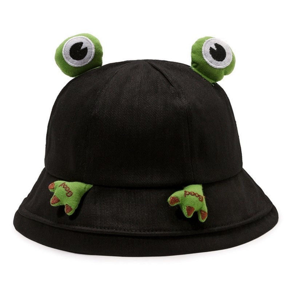 CHAPEAU GRENOUILLE NOIR PLIABLE